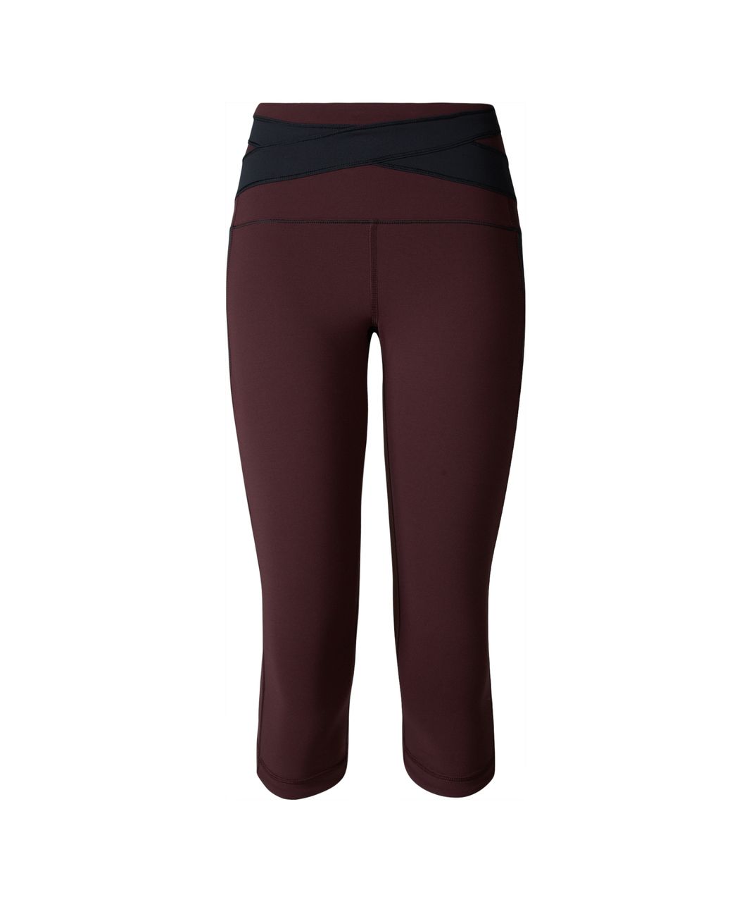 Lululemon Kris Cross Crop (Full-On Luxtreme) - Bordeaux Drama / Black