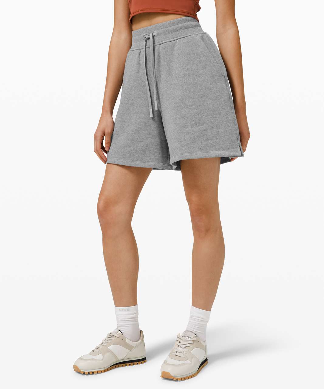 Lululemon All Yours High Rise Short *7" - Heathered Core Medium Grey