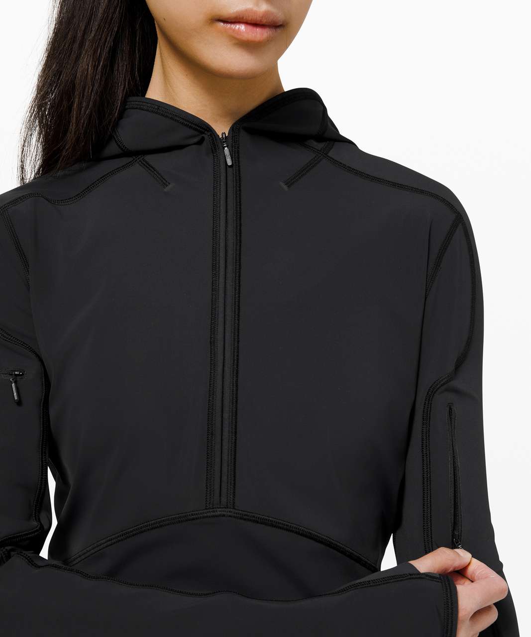 Lululemon Break a Trail 1/2 Zip Hoodie - Black