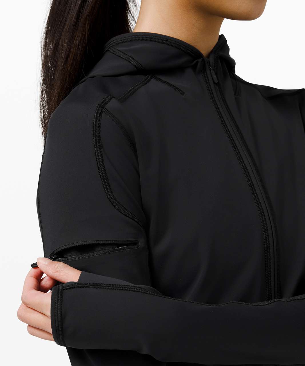 Lululemon Break a Trail 1/2 Zip Hoodie - Black