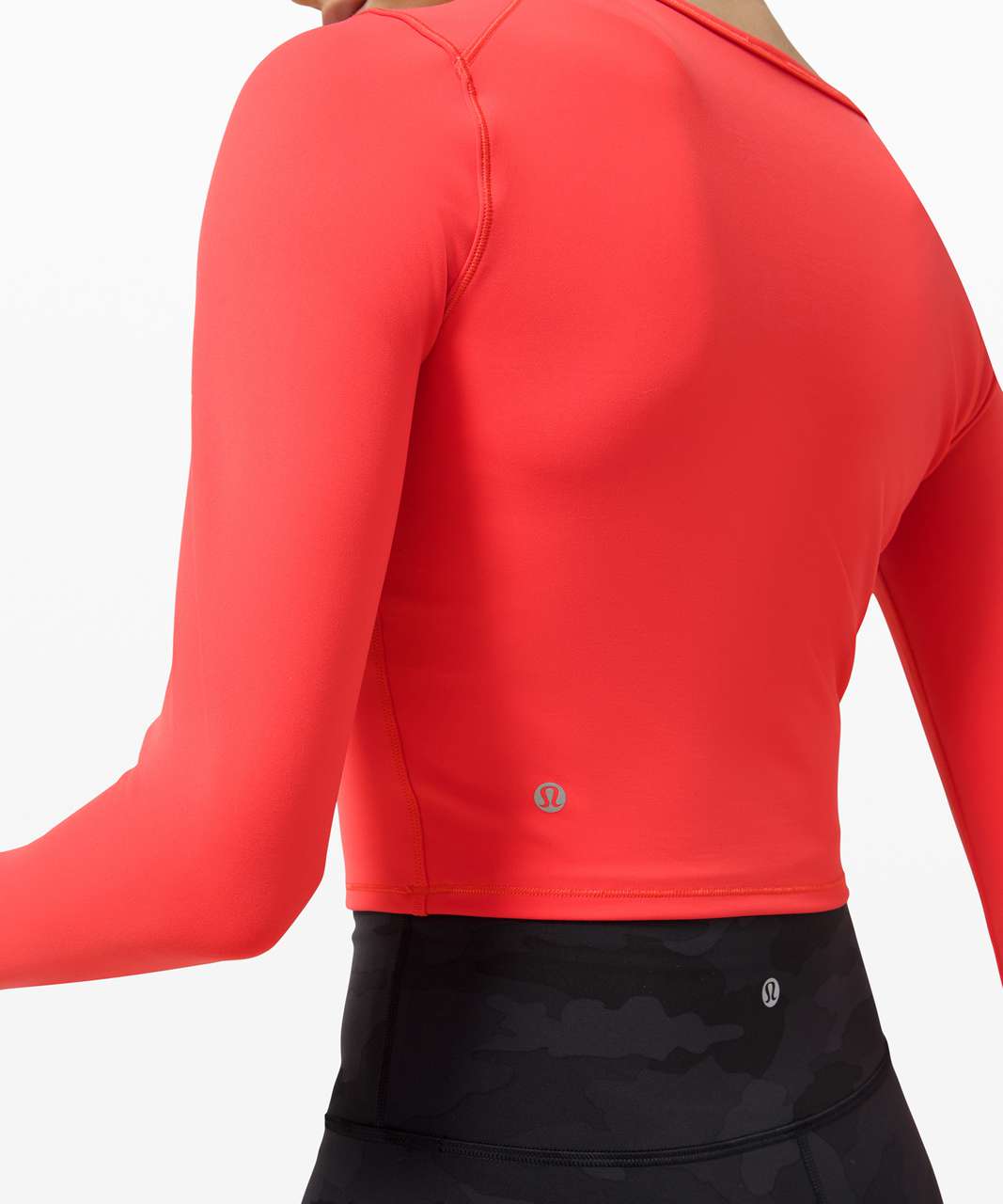 Lululemon Wunder Train Cropped Long Sleeve - Pink Punch