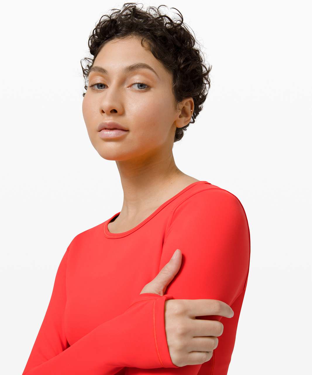 Lululemon Wunder Train Cropped Long Sleeve - Pink Punch - lulu