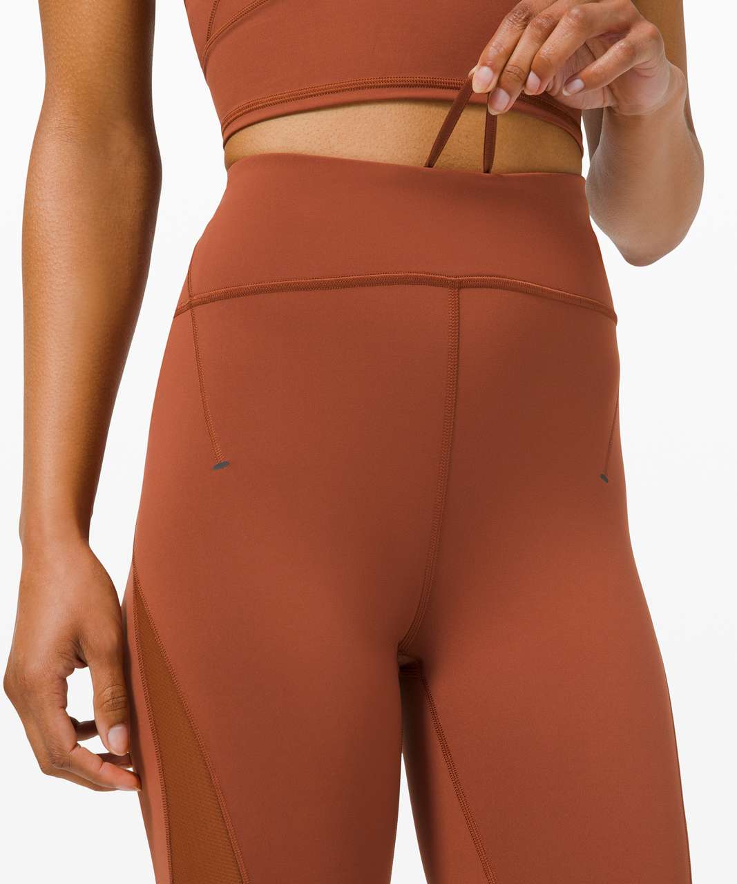 Lululemon Everlux and Mesh High-Rise Short 10" - Dark Terracotta