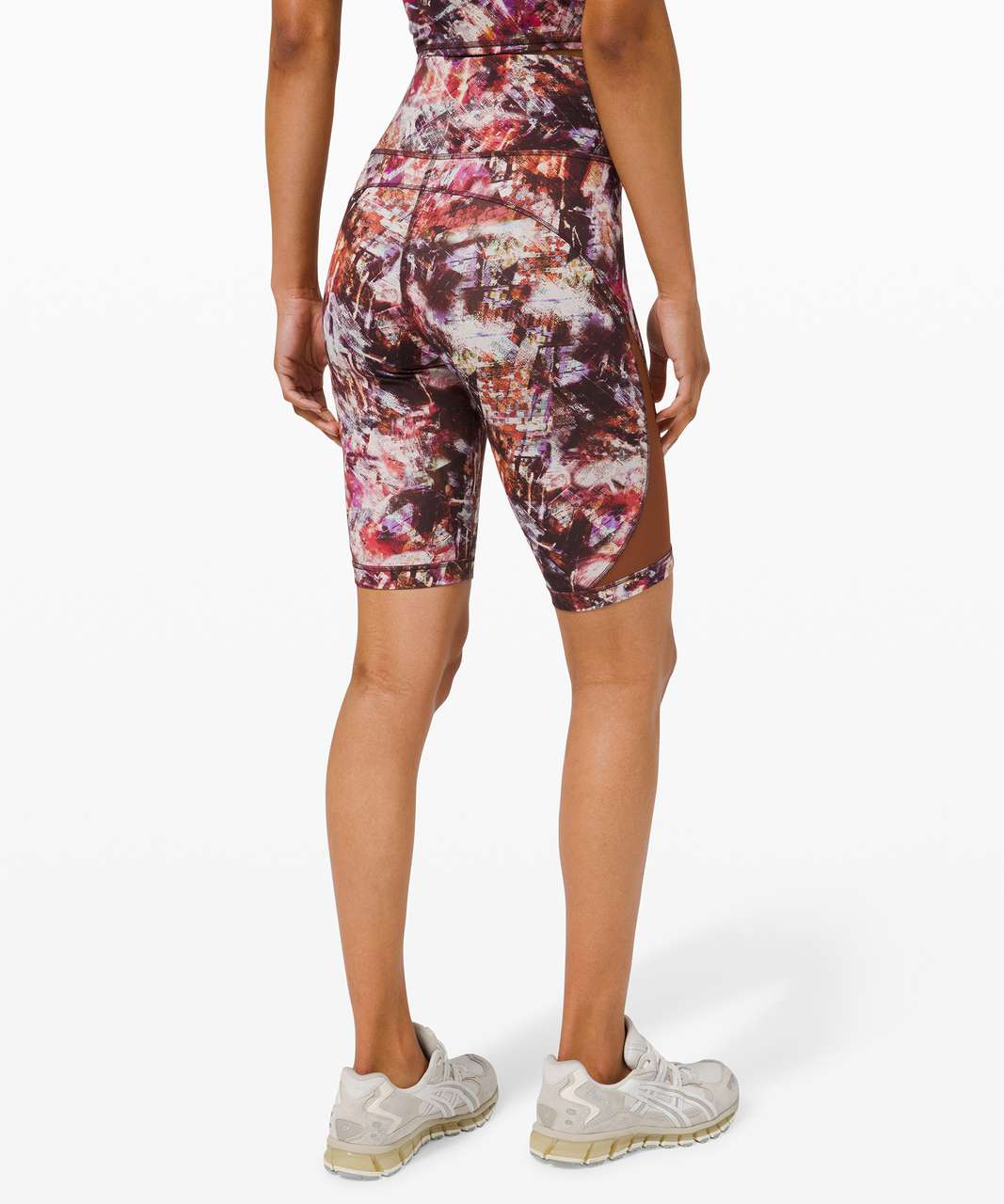 Lululemon Everlux and Mesh High-Rise Short 10" - Urbantricity Multi / Dark Terracotta