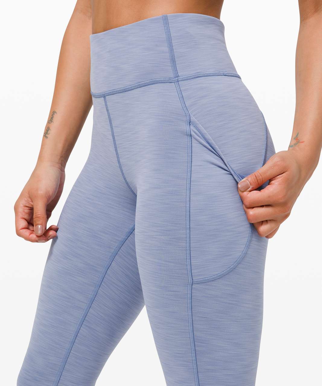 Lululemon Invigorate High-Rise Tight 28 - Heathered Water Drop - lulu  fanatics