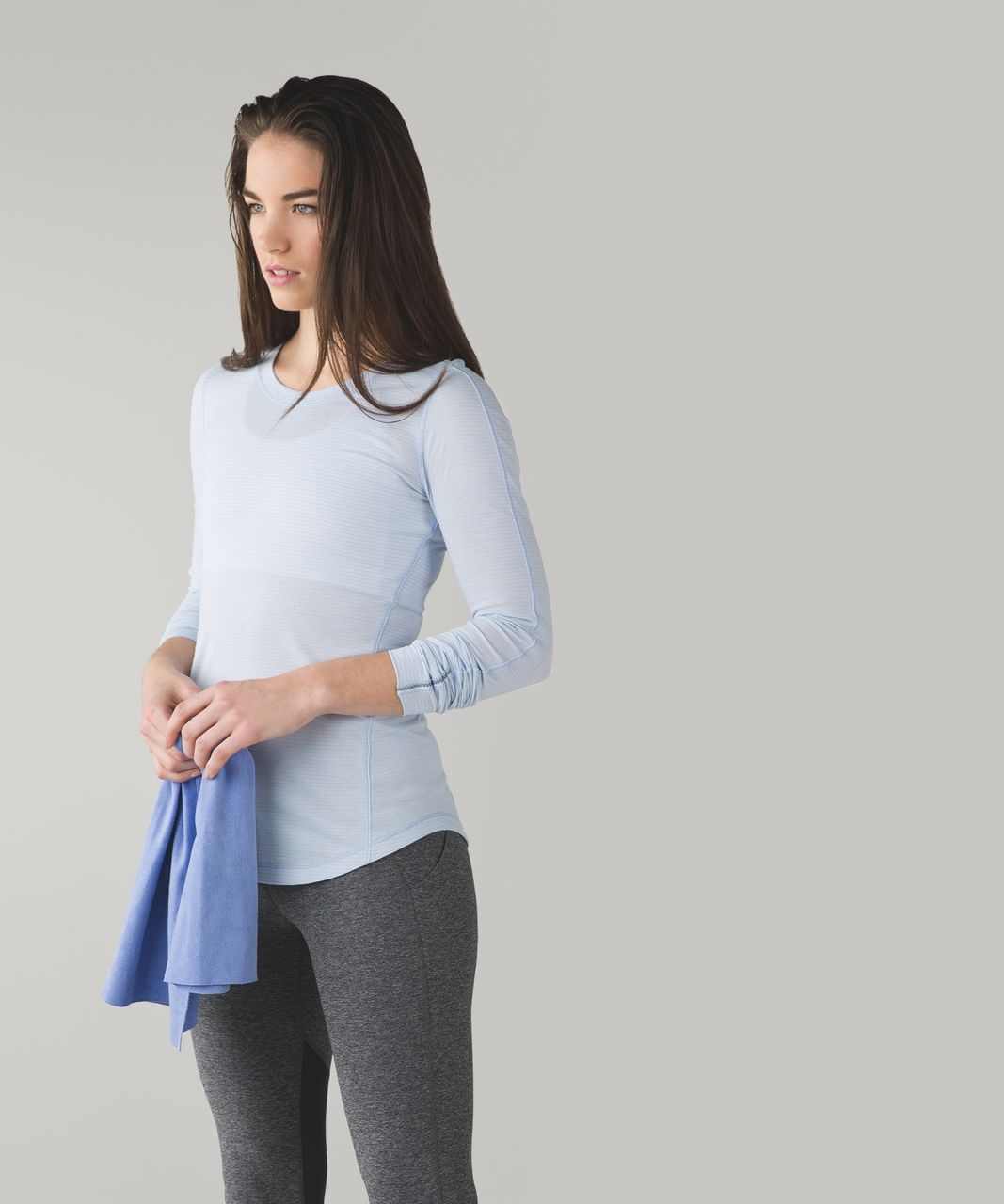 Lululemon 5 Mile Long Sleeve - Heathered Chalk