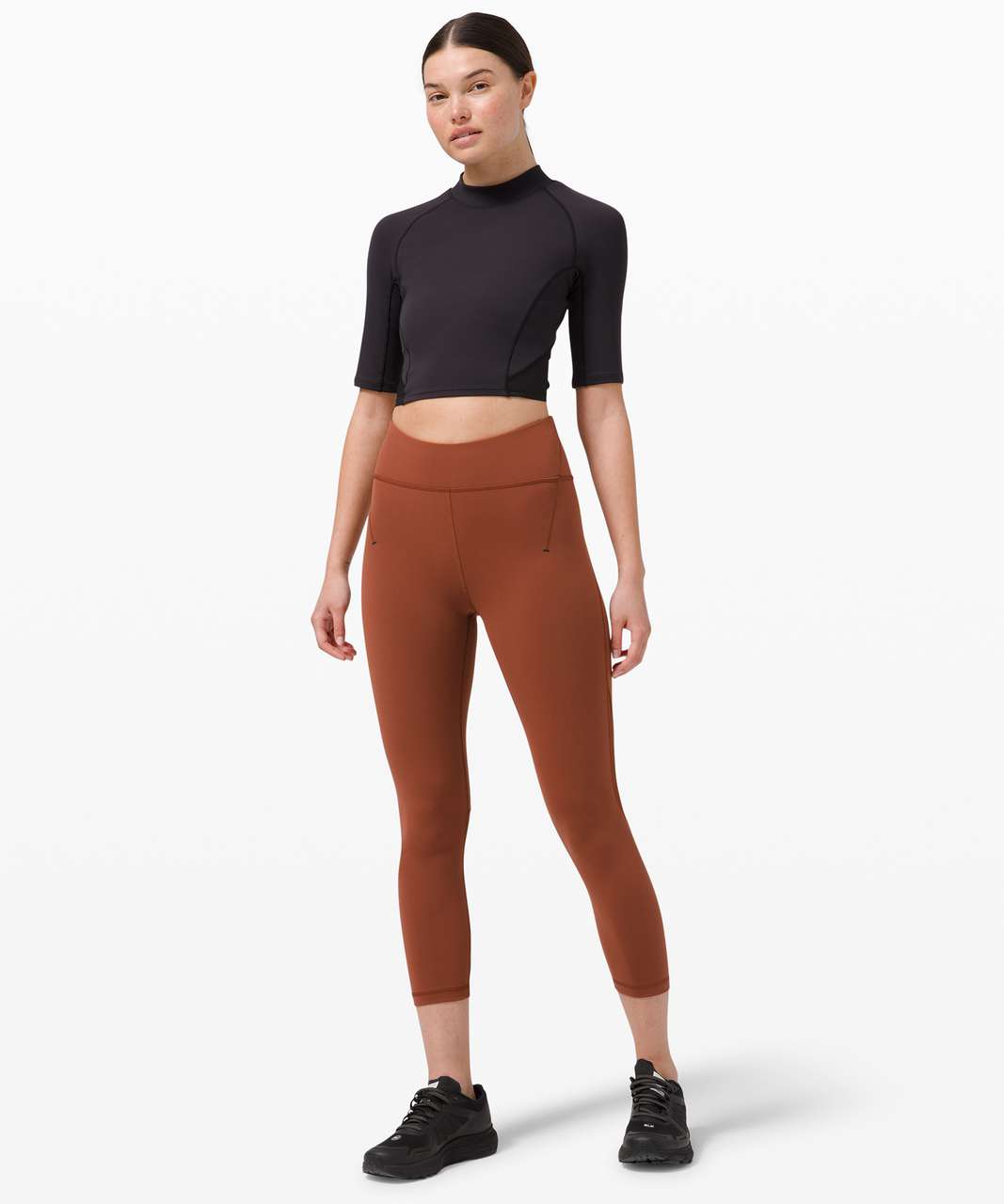 Lululemon Align Wide Leg Super-High-Rise Crop *23 - Dark Terracotta - lulu  fanatics