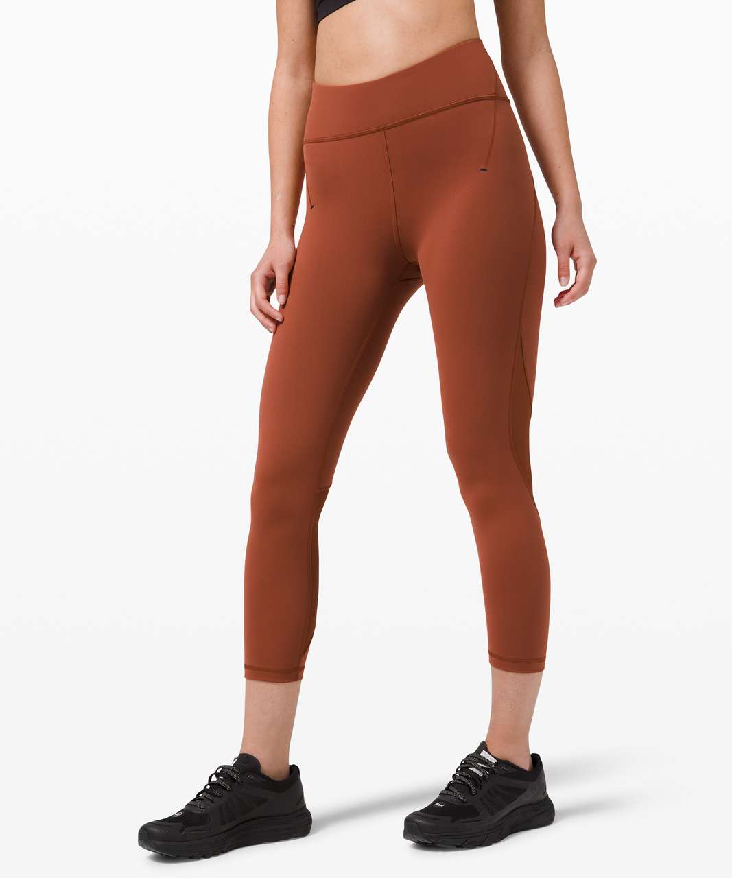 Lululemon Wunder Train High-Rise Crop 23 - Dark Terracotta - lulu fanatics