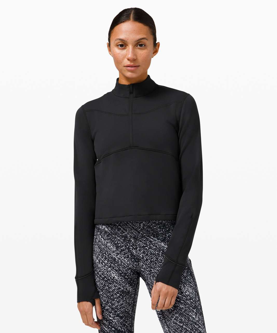 Lululemon Rulu™ Running Cropped 1/2 Zip - Dark Terracotta - lulu