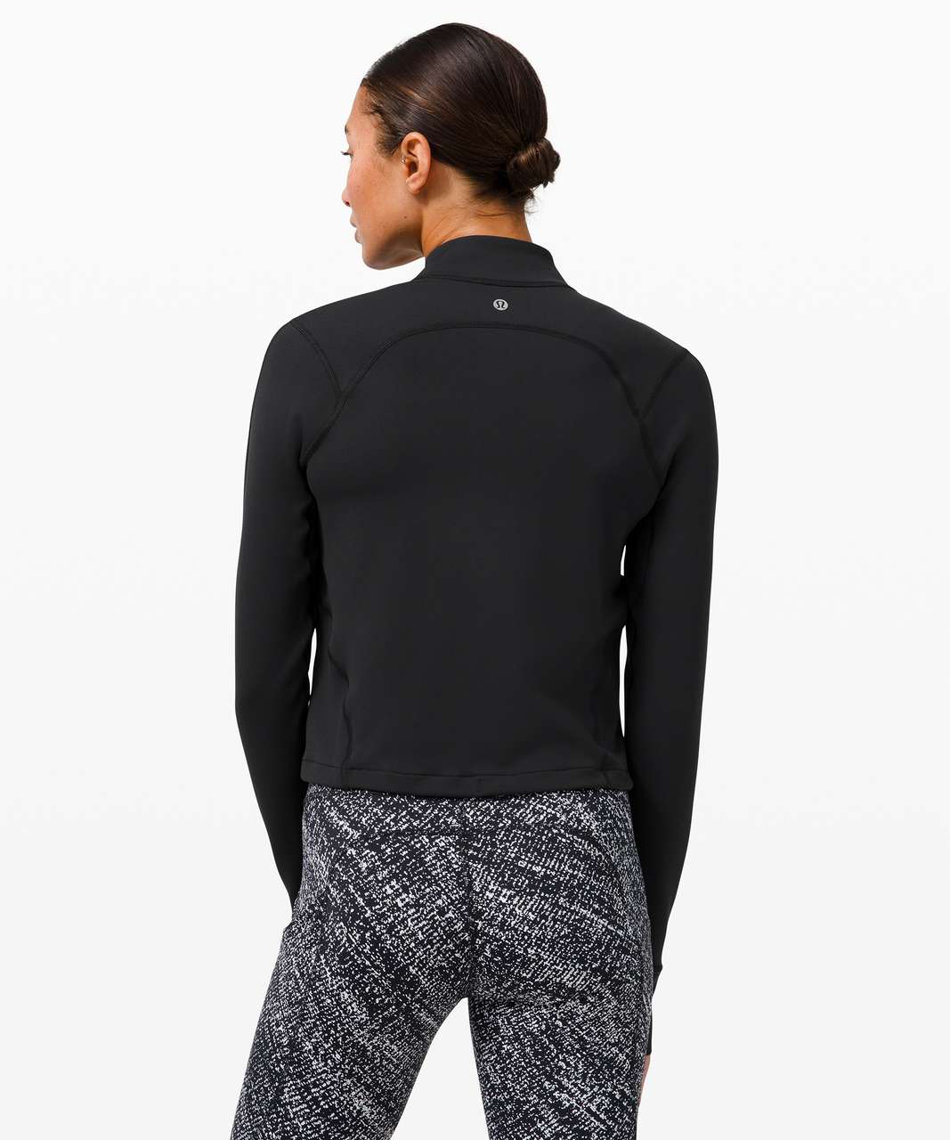 Lululemon Rulu Running Cropped 1/2 Zip - Black