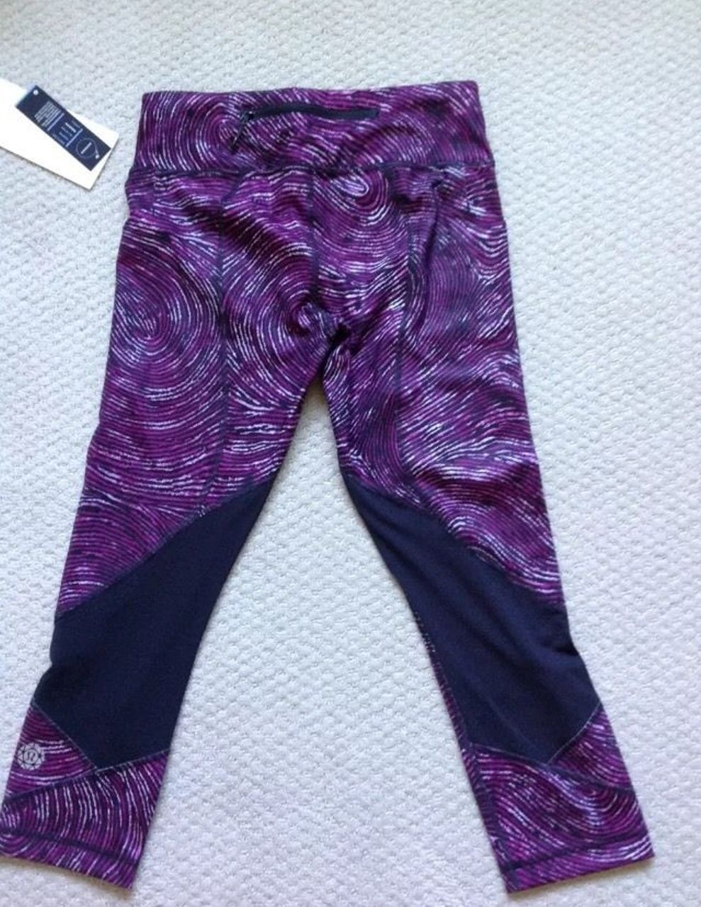 Lululemon Pace Rival Crop - 2016 Seawheeze - Who Done It Regal Plum Black