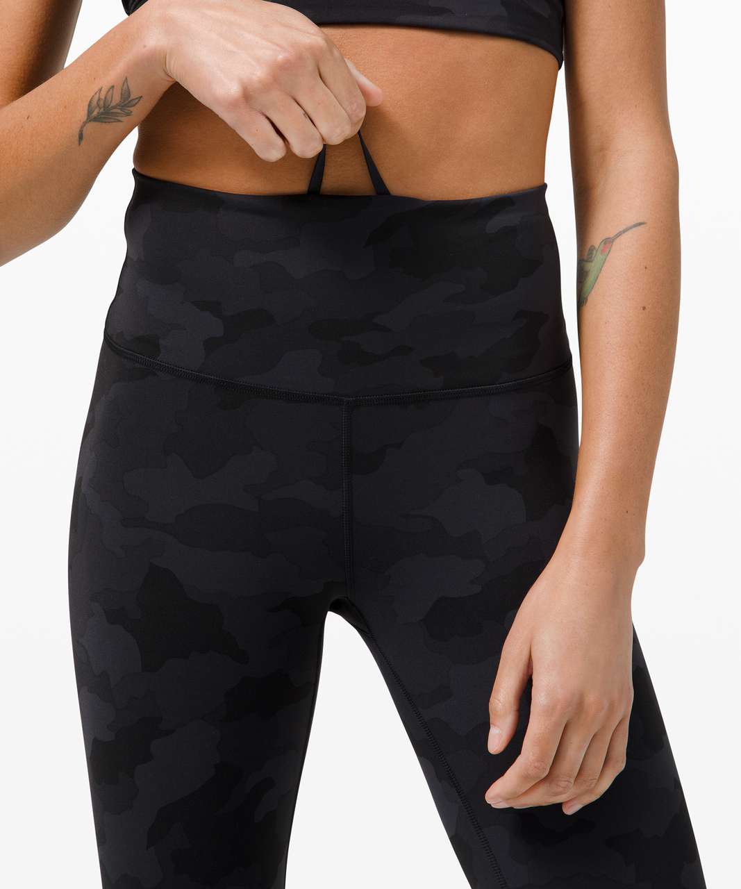 Lululemon Wunder Train High-Rise Crop 21 - Formation Camo Deep Coal Multi  - lulu fanatics