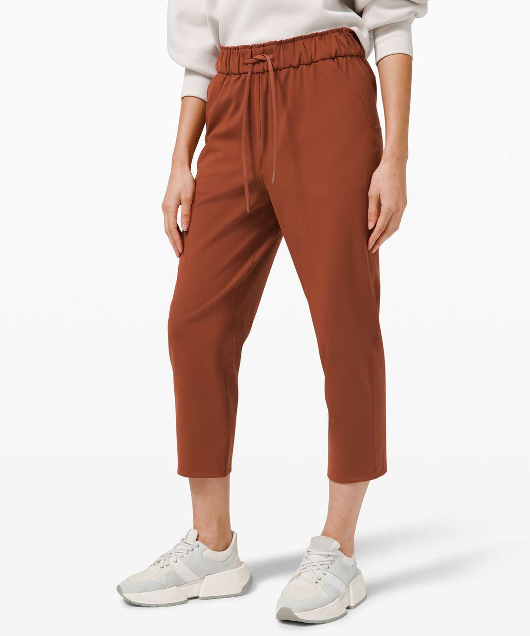 Lululemon Keep Moving Crop *High Rise, 23" - Dark Terracotta