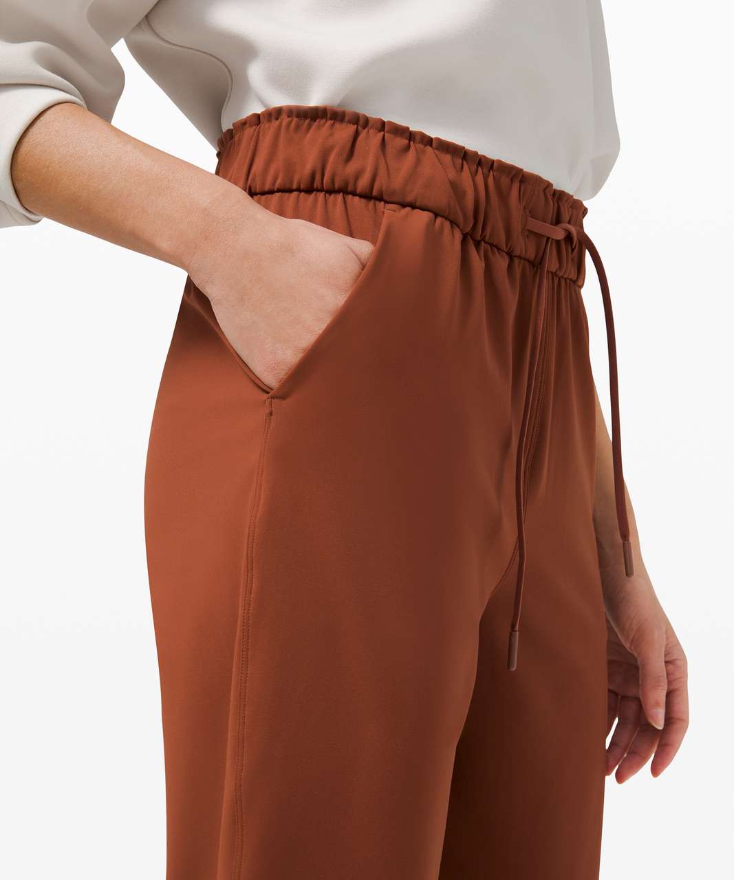 Lululemon Keep Moving High Rise Full Length Pant - Dark Terracotta - lulu  fanatics