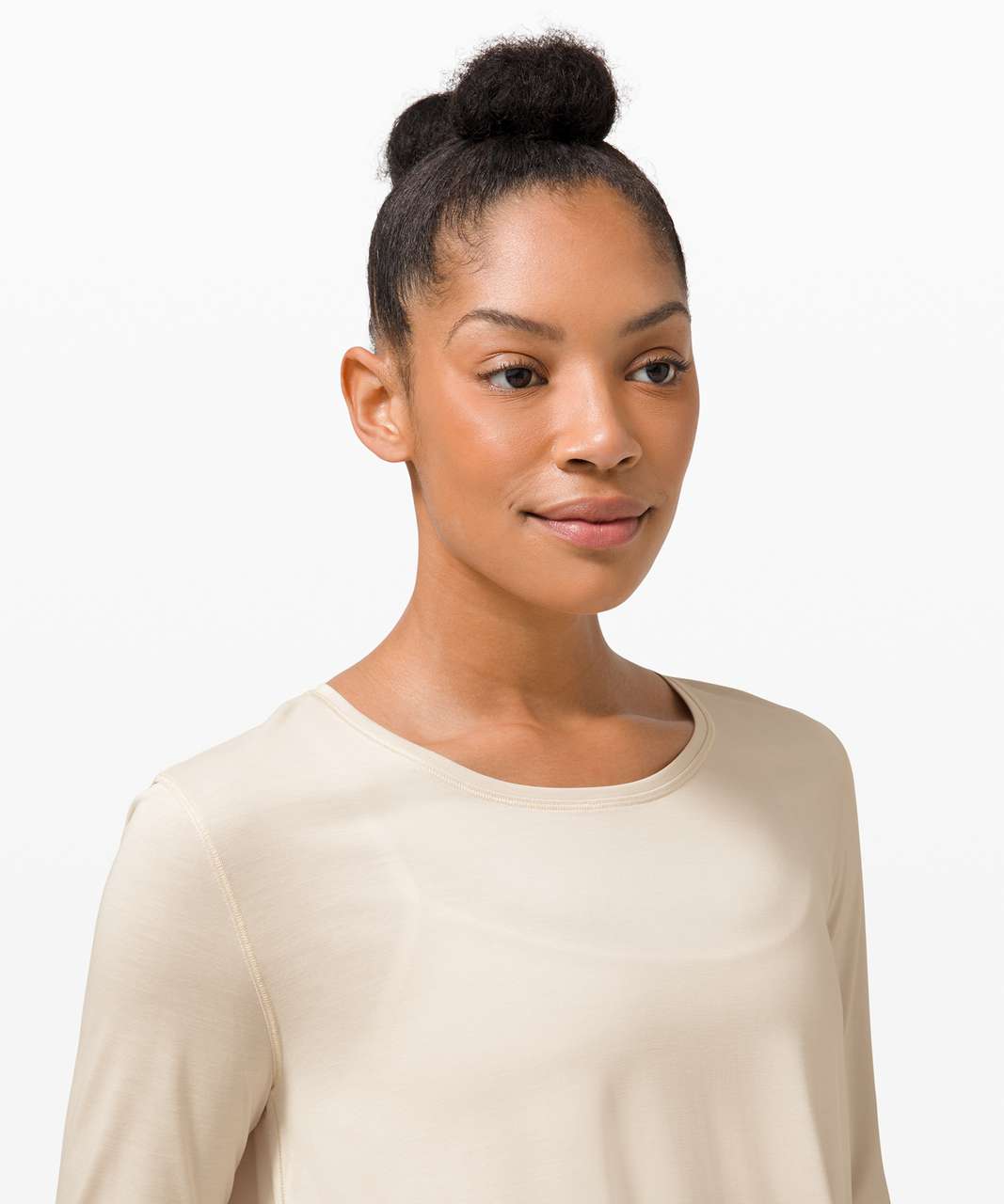 Lululemon Draped Bum Covering Long Sleeve - White Opal