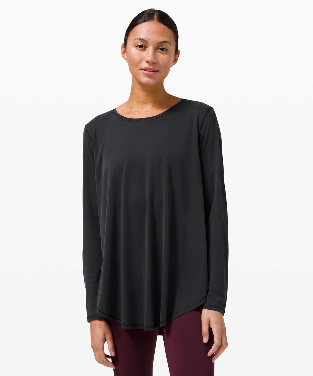 Lululemon Draped Bum Covering Long Sleeve - Black