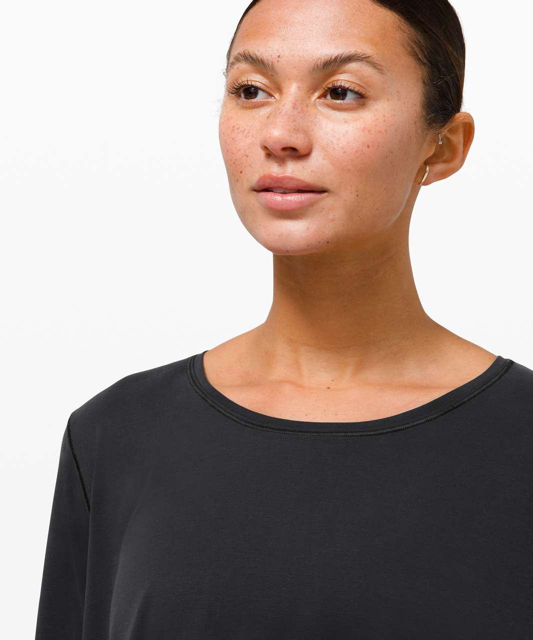 Lululemon Draped Bum Covering Long Sleeve - Black - lulu fanatics