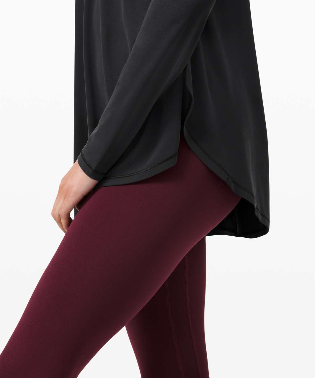 Lululemon Draped Bum Covering Long Sleeve - Black