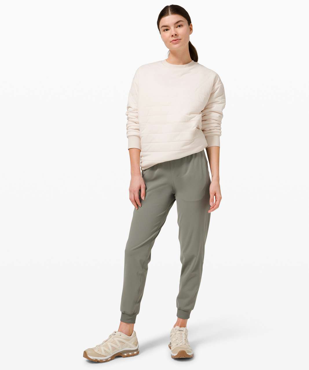 Lululemon Dynamic Movement Crew - Light Ivory