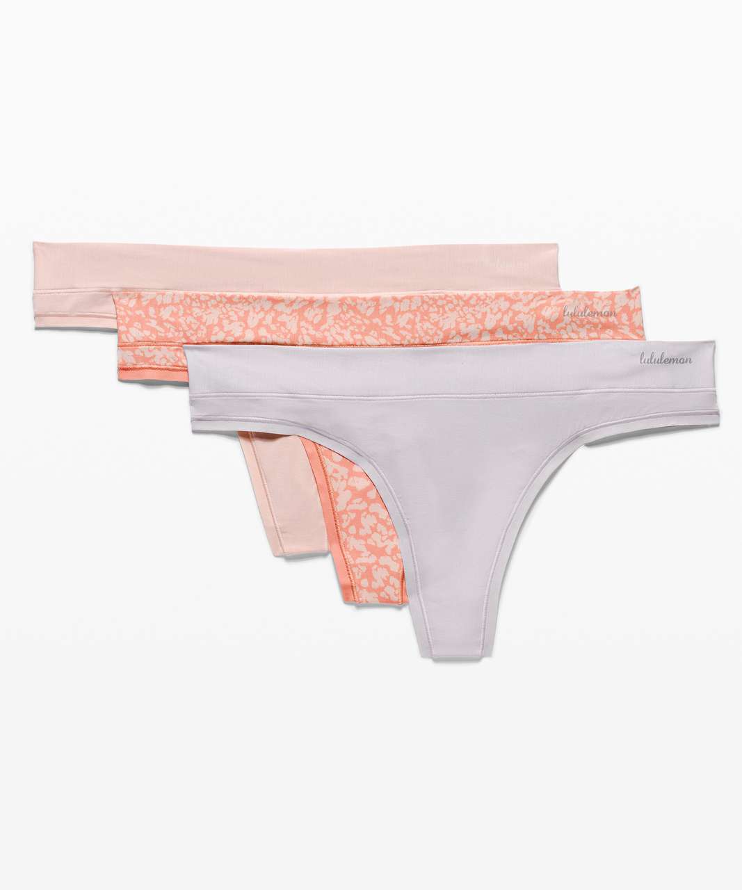 Lululemon Soft Breathable Thong *3 Pack - Chrome / Spirited Savannah Misty  Shell Pink Savannah / Misty Shell - lulu fanatics