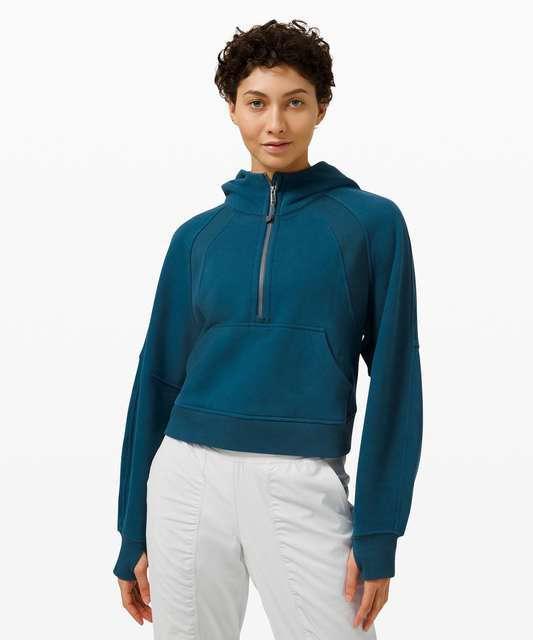 Lululemon Scuba Oversized 1/2 Zip Hoodie - Rosemary Green - lulu fanatics