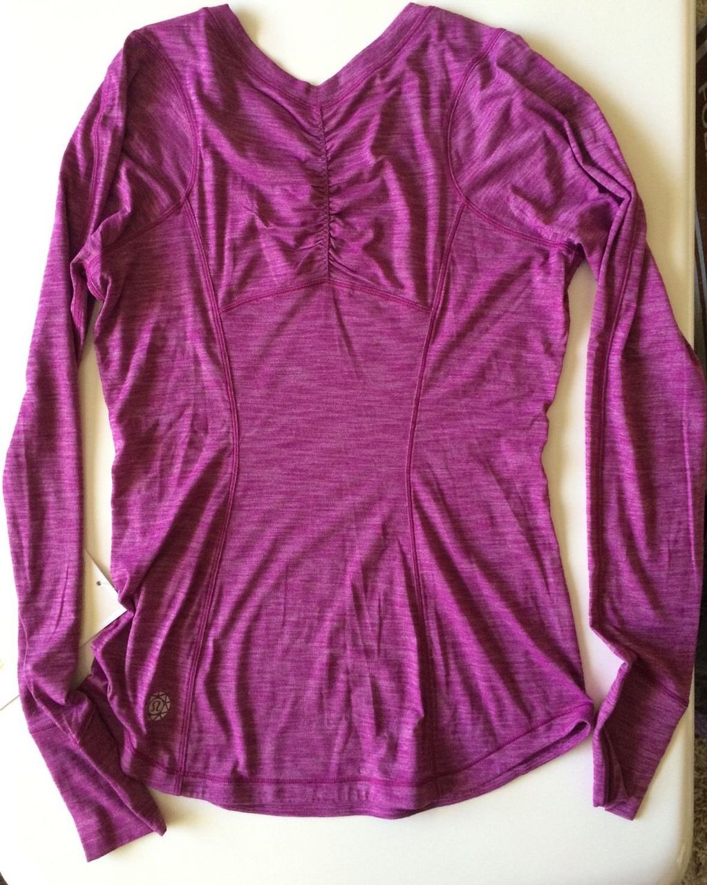 Lululemon 5 Mile Long Sleeve - 2016 Seawheeze - Heathered Regal Plum ...