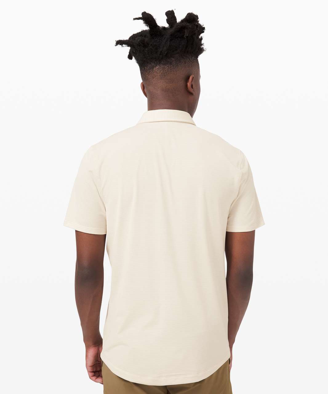 Lululemon Evolution Short Sleeve Polo - Heathered White Opal