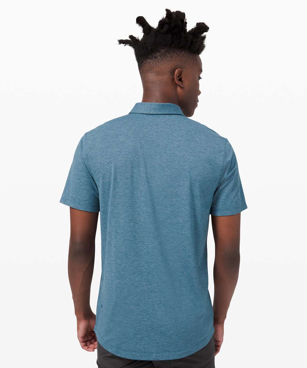 Lululemon Evolution Short Sleeve Polo - Heathered Blue Borealis