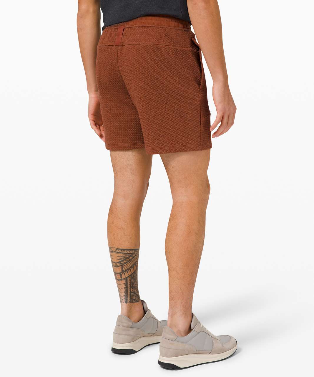 Lululemon At Ease Short 7 - Heathered Dark Terracotta / Black - lulu  fanatics