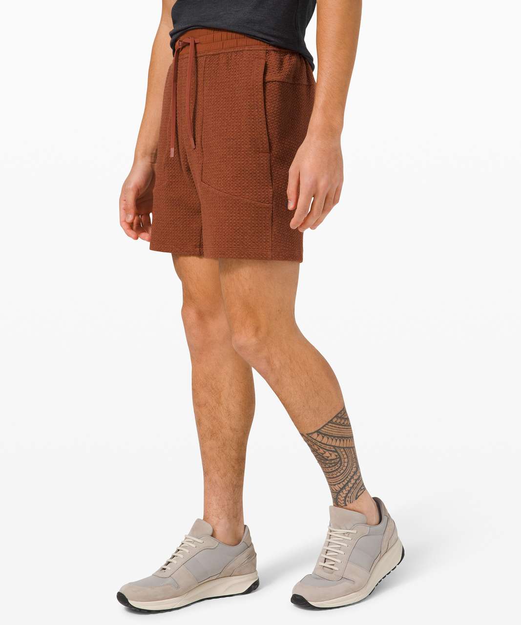 Lululemon At Ease Short 7" - Heathered Dark Terracotta / Black