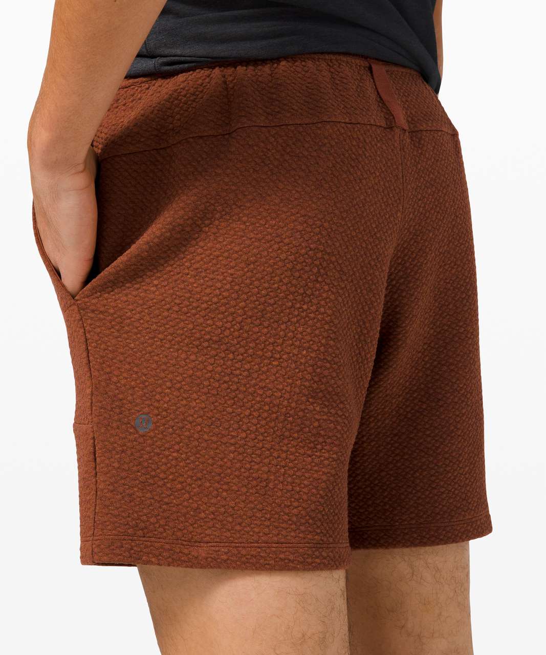 Lululemon At Ease Short 7" - Heathered Dark Terracotta / Black