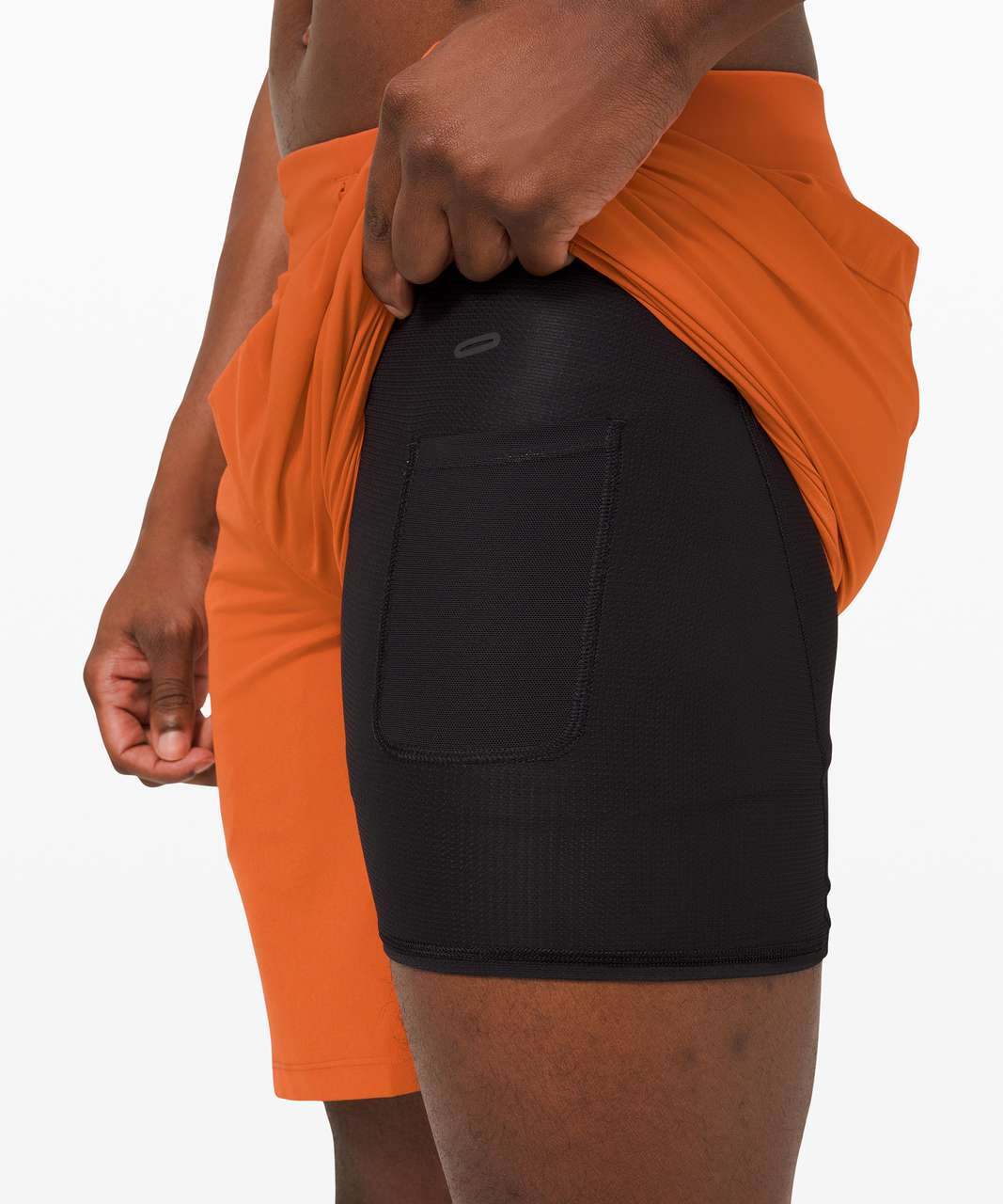 Lululemon Drysense Long Sleeve - Black / Canyon Orange - lulu fanatics