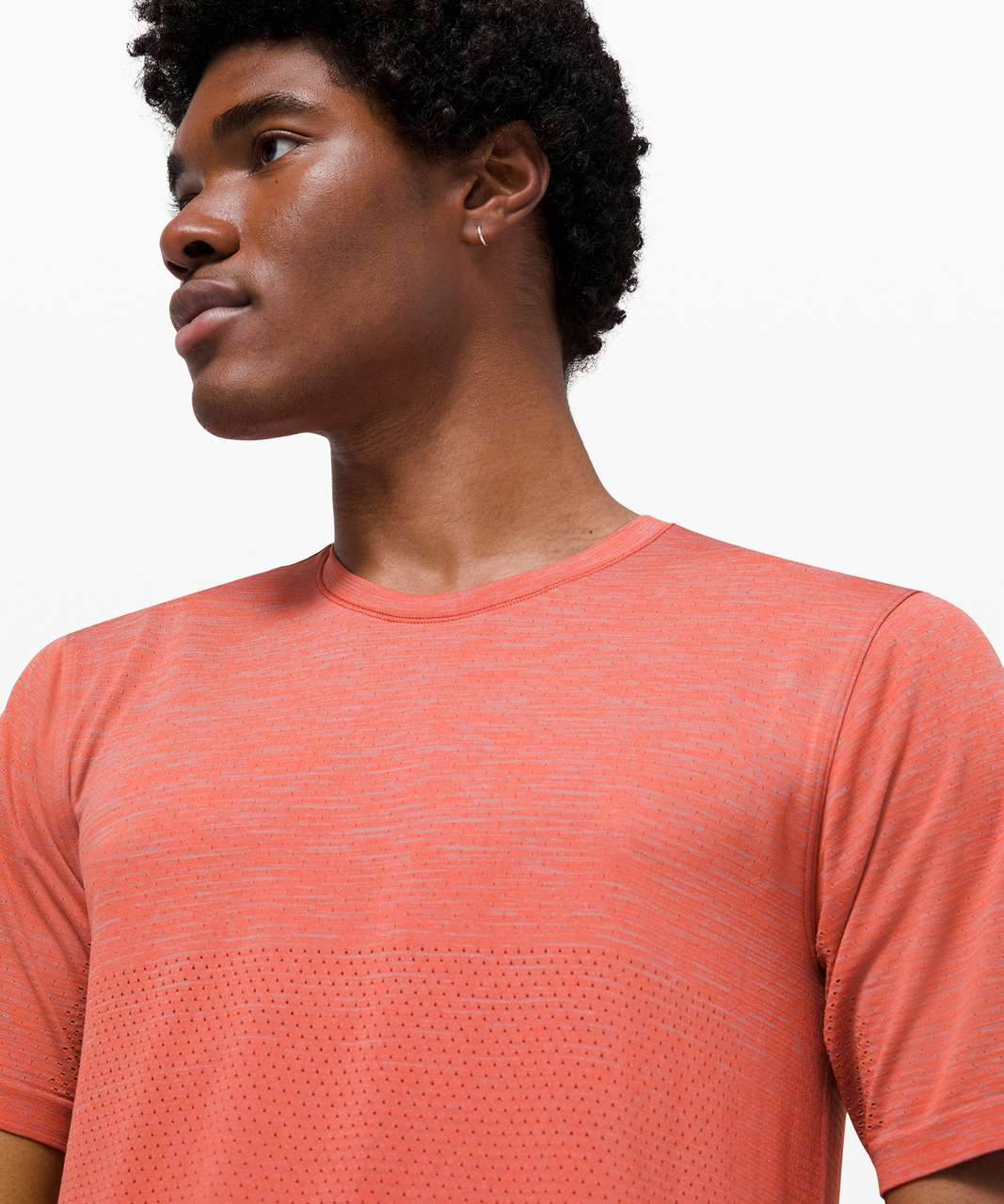 Lululemon Metal Vent Breathe Short Sleeve - Rhino Grey / Pink Punch