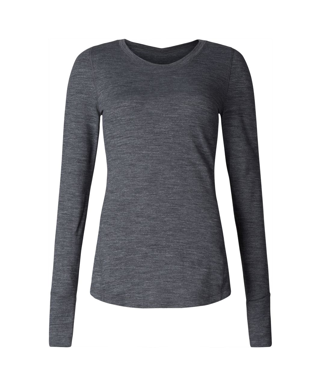 Lululemon 5 Mile Long Sleeve - Tiger Space Dye Dark Slate Black