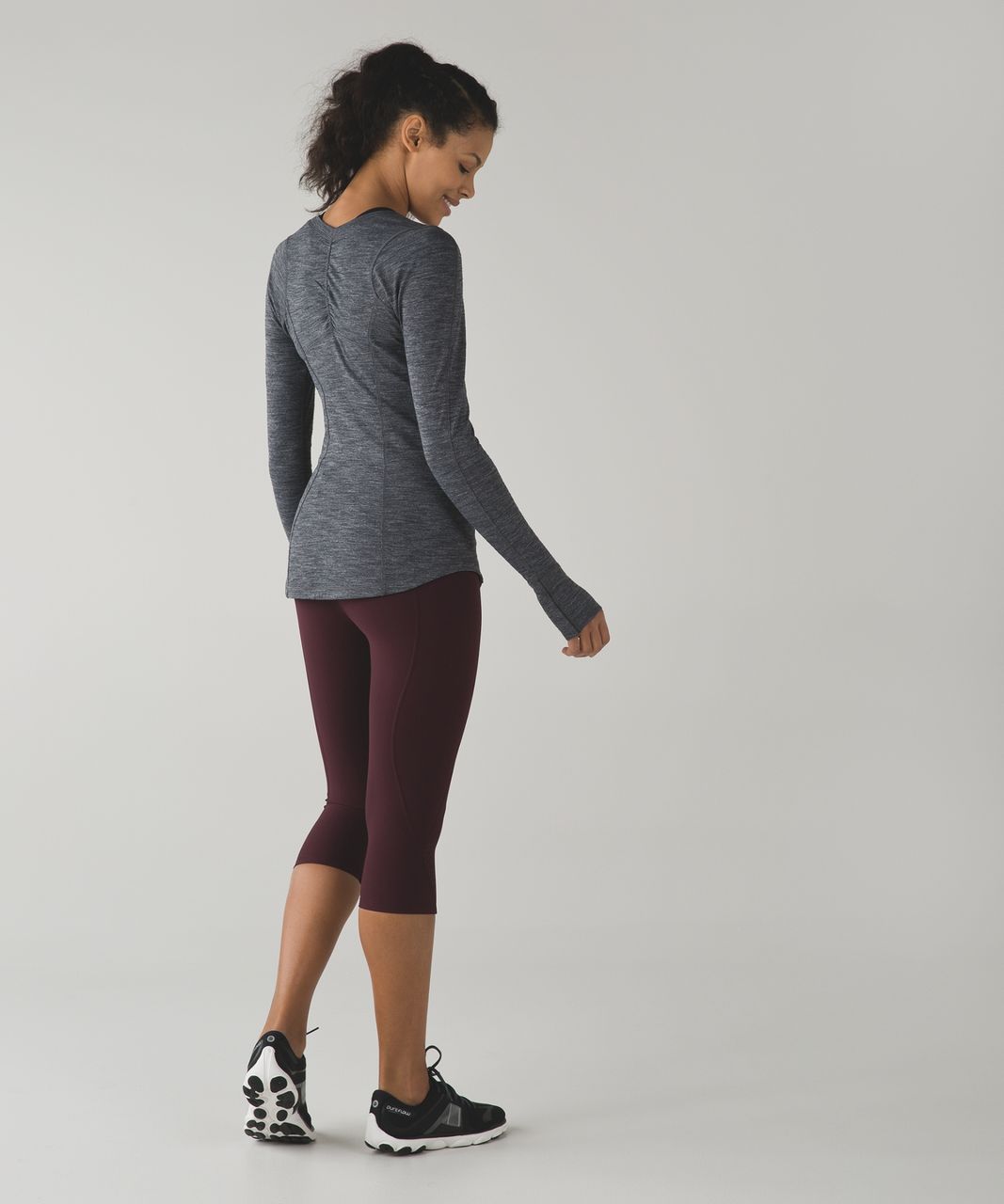 Lululemon 5 Mile Long Sleeve - Heathered Hero Blue - lulu fanatics