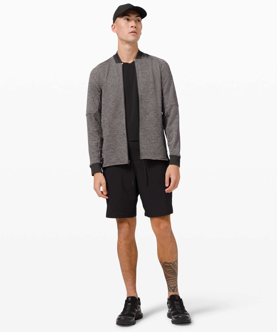 Lululemon Textured Tech Bomber Jacket - Graphite Grey / Vapor - lulu ...