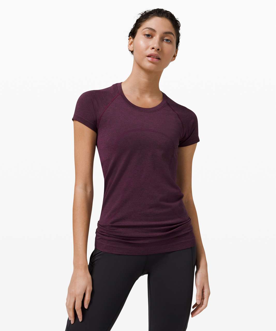 lululemon - Lululemon Swiftly Breathe Short Sleeve - brand new - Lulu size  2 - soft cranberry on Designer Wardrobe