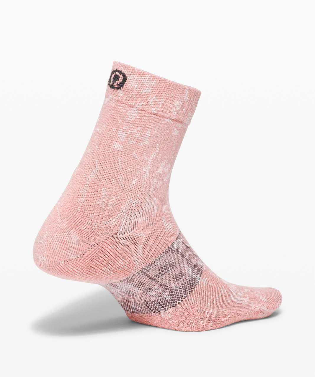 Lululemon Daily Stride Mid Crew Sock *Ice Dye - Pink Puff / White