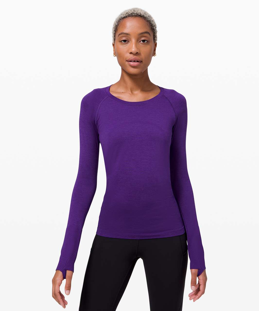 Lululemon Swiftly Tech Long-Sleeve Shirt 2.0 *Race Length - Marble Dye  Atomic Purple / Atomic Purple - lulu fanatics