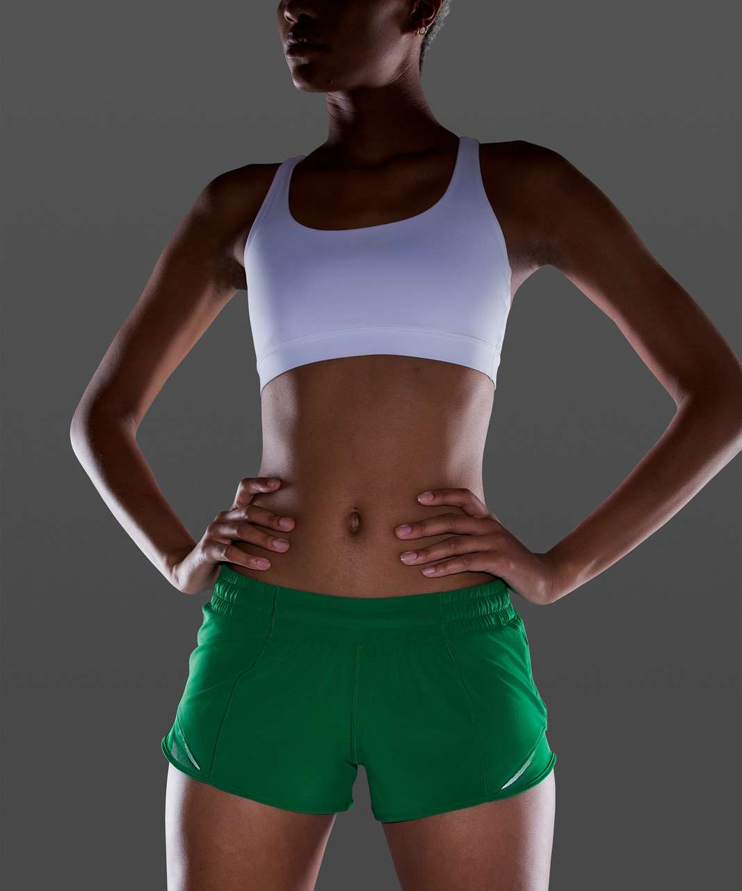 CUKOO Two Piece Sports Bra and Green Workout Shorts