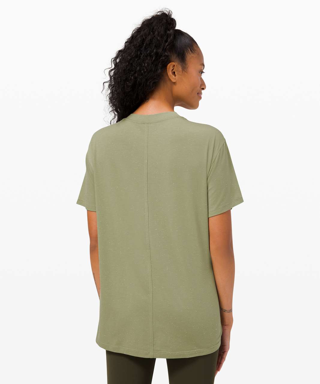 Lululemon All Yours Tee - Rosemary Green / White