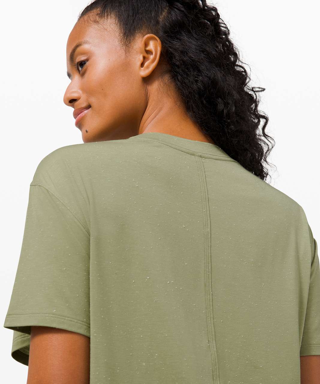 Lululemon All Yours Tee - Rosemary Green / White