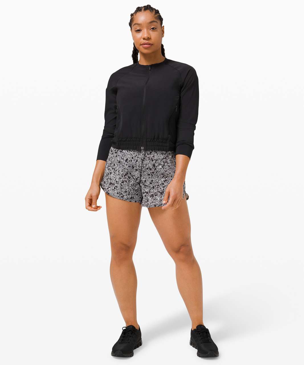 Lululemon Tracker Short V *4" - Sporadic Black Rhino Grey