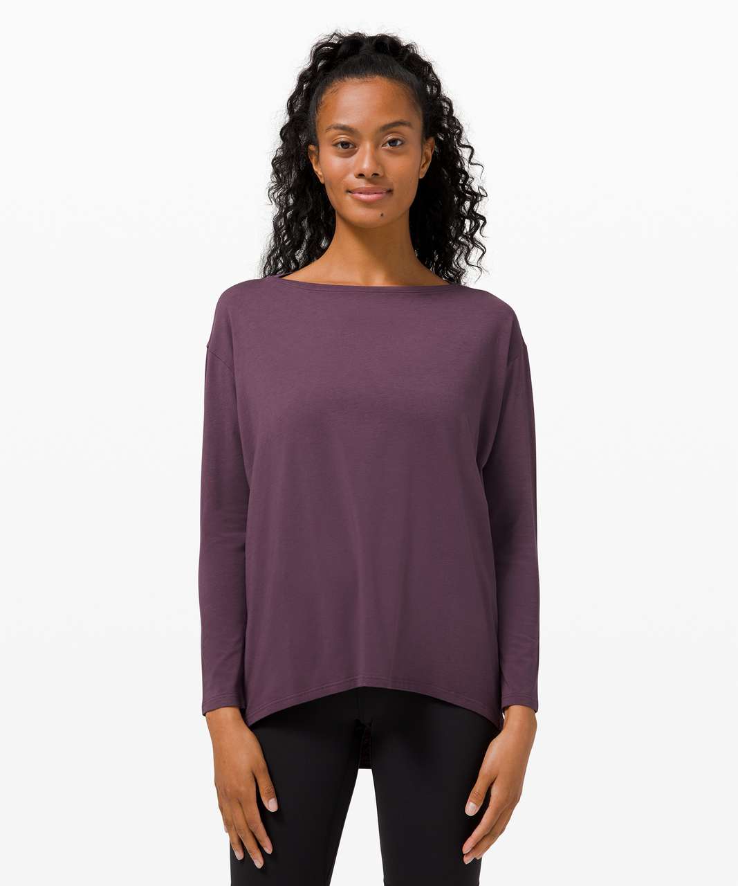 Lululemon Back In Action Long Sleeve - Grape Thistle