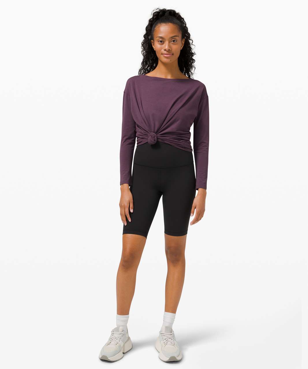 Lululemon Back In Action Long Sleeve - Grape Thistle