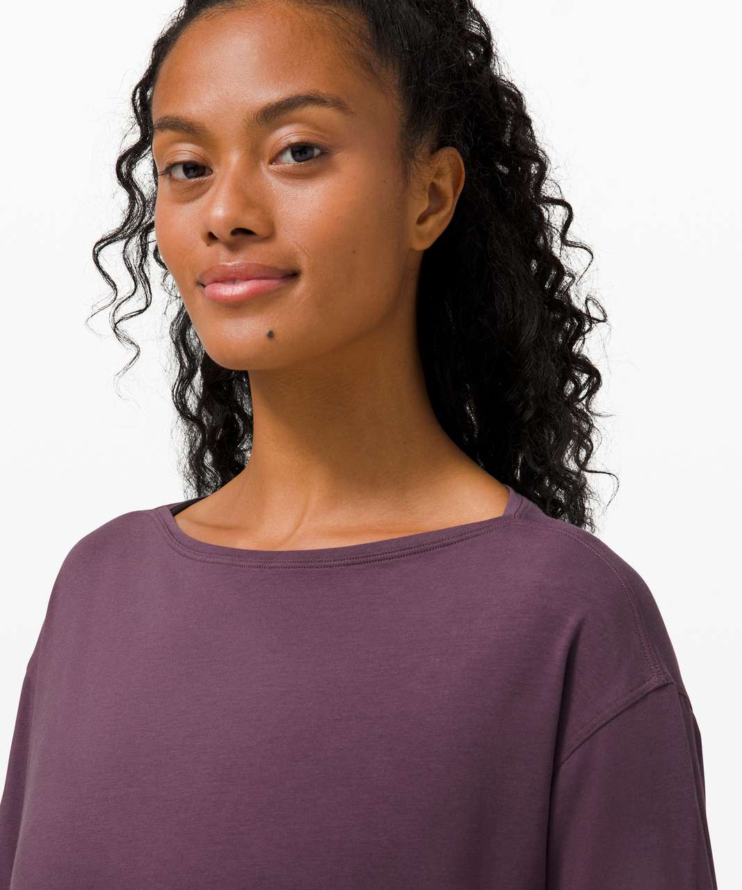 Lululemon Back In Action Long Sleeve - Grape Thistle