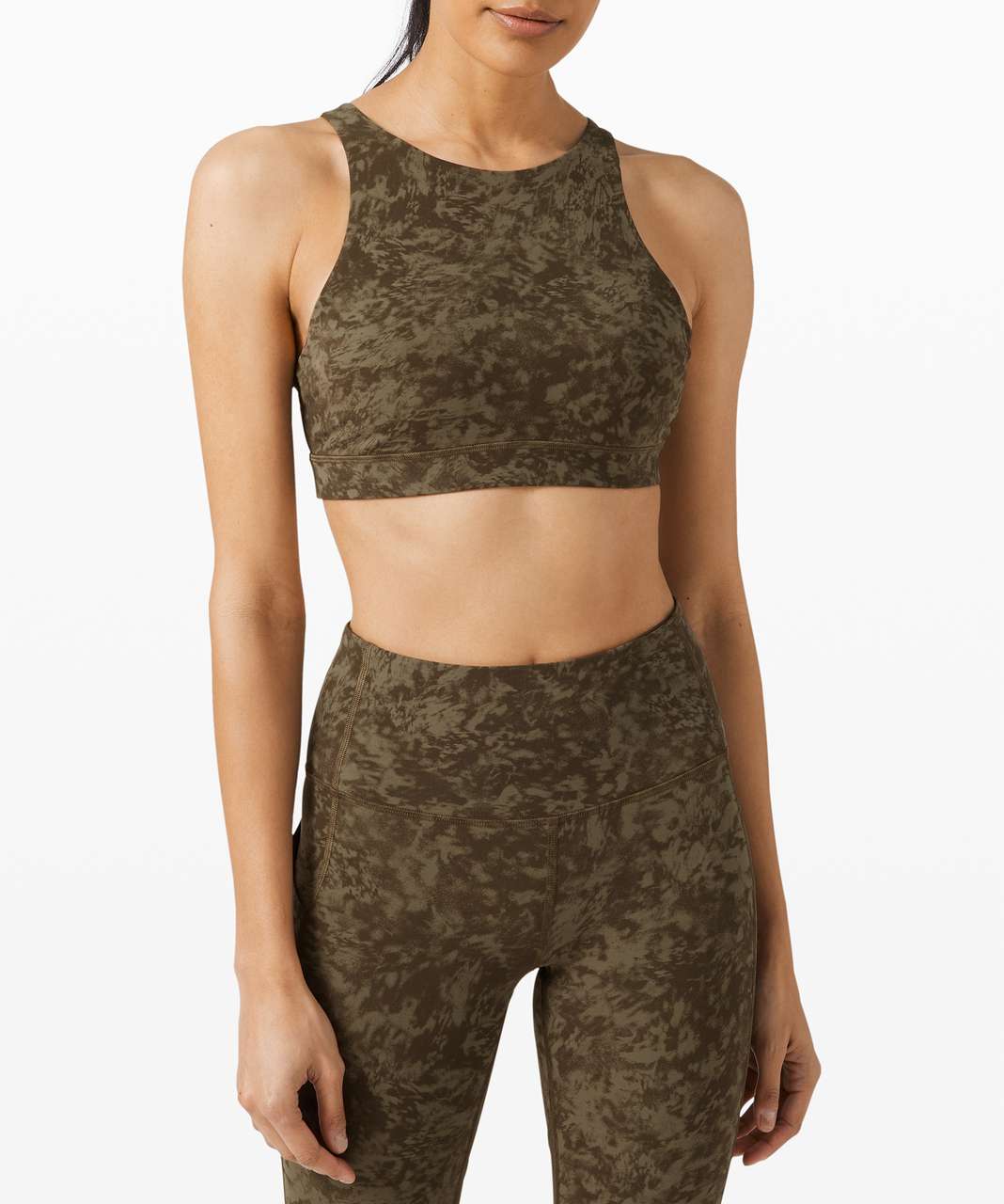 Lululemon Energy Bra High Neck - Summer Shade Medium Olive Dark Olive