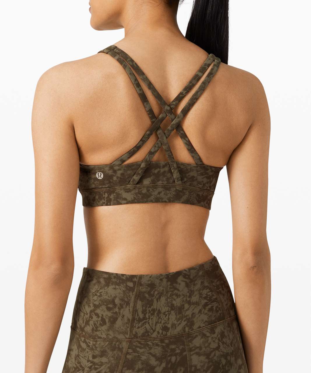 Lululemon Energy Bra High Neck - Summer Shade Medium Olive Dark Olive