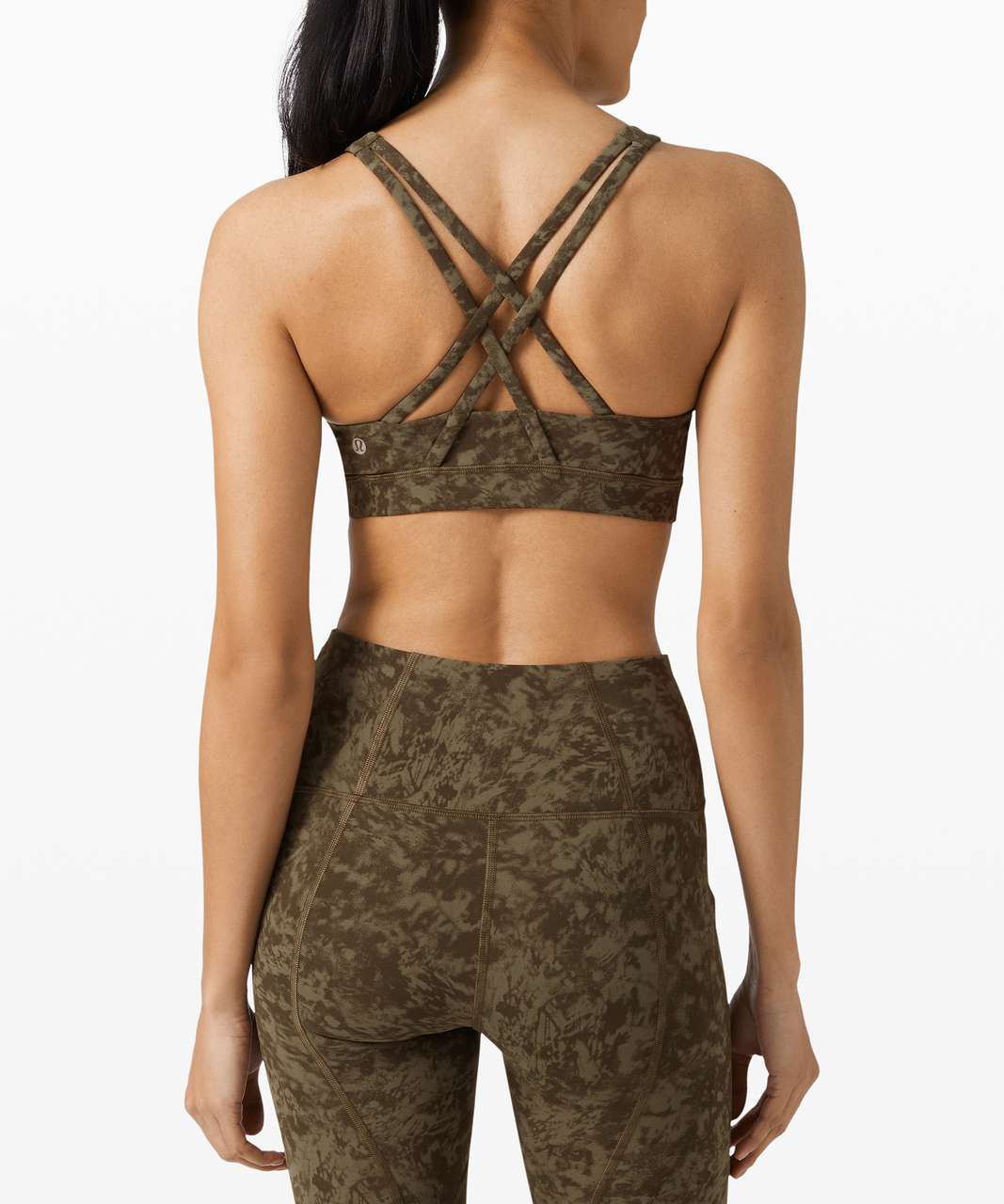 Lululemon Energy Bra High Neck - Summer Shade Medium Olive Dark Olive