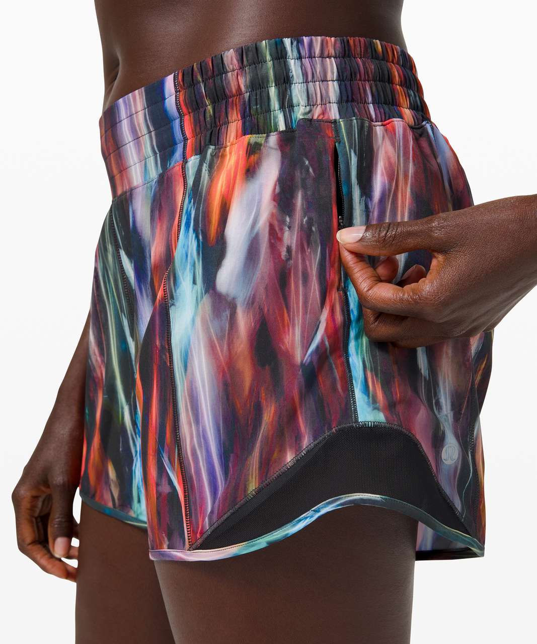 Lululemon Hotty Hot Short *High-Rise Long 4" - Chroma Fusion Multi / Black